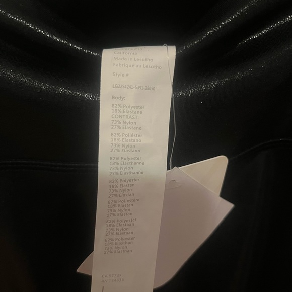 Fabletics women’s size large black fog foil high waisted leggings - Picture 9 of 9